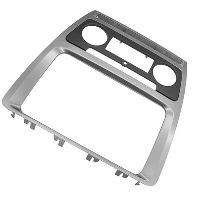 Car Front Side Air Outlet Vent Frame Trim Compatib 2 Din Radio Fascia Audio Stereo Panel Mounting Installation Dash Kit Trim Frame Adapter/Fit for Skoda Octavia 2010~2013 ABS Silver Car Stereo Radio