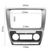 Car Front Side Air Outlet Vent Frame Trim Compatib 2 Din Radio Fascia Audio Stereo Panel Mounting Installation Dash Kit Trim Frame Adapter/Fit for Skoda Octavia 2010~2013 ABS Silver Car Stereo Radio view 3
