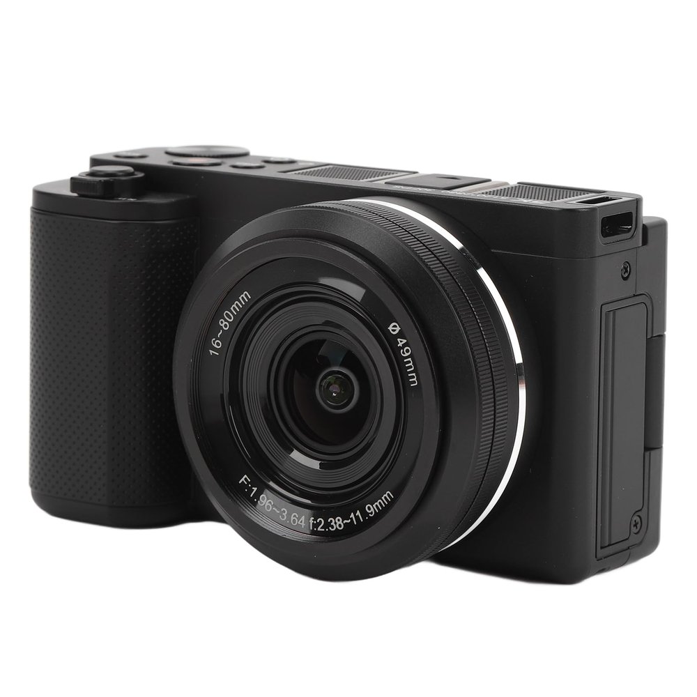 5K Mirrorless Camera for Photography, 64MP Intelligent Focusing Vlogging Camera for Travel, 3.2in Rotatable 15X Digital Zoom, Compact Point and Shoot Cameras