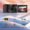 5K Mirrorless Camera for Photography, 64MP Intelligent Focusing Vlogging Camera for Travel, 3.2in Rotatable 15X Digital Zoom, Compact Point and Shoot Cameras view 2