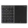 Wisoqu Bluetooth Number Pad for Laptop, 2.4G Cordless Number Keypad, Rechargeable 22 Keys Touch Screen Numeric Keypad Numpad, External Numpad Keyboard for Laptop PC Notebook (Grey) view 1