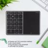 Wisoqu Bluetooth Number Pad for Laptop, 2.4G Cordless Number Keypad, Rechargeable 22 Keys Touch Screen Numeric Keypad Numpad, External Numpad Keyboard for Laptop PC Notebook (Grey) view 3