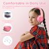 Candy Bila Kids Headphones for School, USB C Headphones for Kids, 85dB Volume Limiter, HD Stereo Sound, Comfortable Fit, Adjustable & Foldable, Ideal for Learning/Travel/iPad/Tablet/PC,Gradient Pink view 4