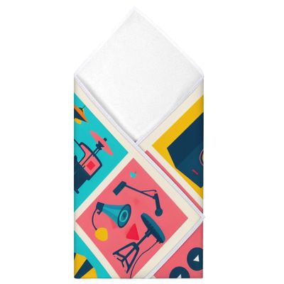 Shoblo Music Guitar Pattern Protective Wrap 21.7"x21.7" Anti-scratch Lens Camera Wrap Self Adhesive Magic Cloth Lightweight Foldable Wrapper for DSLR Camera Lens Phone