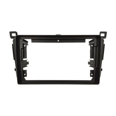 Car Front Side Air Outlet Vent Frame Trim Compatib Car 2Din Stereo Radio 9/10.1 Inch Fascia Frame Audio Fitting Adaptor Facia Panel Frame Kits/Fit for Toyota RAV4 2013-2019 ABS Silver Car Stereo Radi