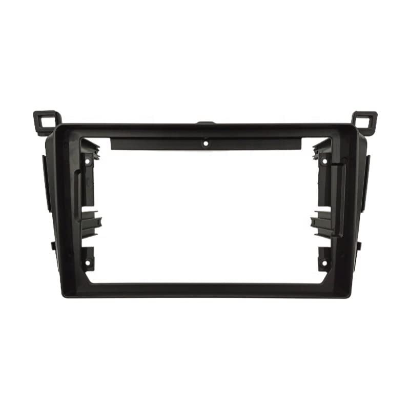 Car Front Side Air Outlet Vent Frame Trim Compatib Car 2Din Stereo Radio 9/10.1 Inch Fascia Frame Audio Fitting Adaptor Facia Panel Frame Kits/Fit for Toyota RAV4 2013-2019 ABS Silver Car Stereo Radi