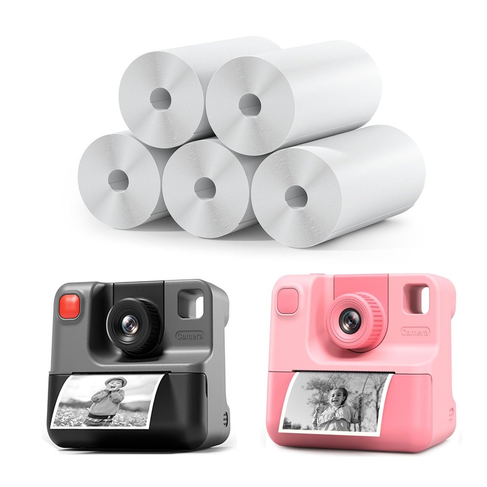 Kids Camera Instant Print, Christmas Birthday Gifts for Toddle Girls Boys Age 3-12, 24MP & 1080P Selfie Digital Camera with 3 Roll No-Ink Print Paper 32G SD Card