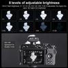 F12 Mini Camera Flash Speedlite for Canon/Nikon/Fuji/Sony/Ricoh GR3/GR3X Digital Film Cameras, Portable Mini Hot Shoe Flashlight for DSLR Cameras Grey view 3