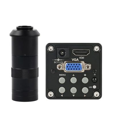 Lab Microscope Accessories HD1080P Industrial Video Microscope Camera Industry C Mount Camera(with 100x Lens,Red)