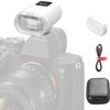 F12 Mini Camera Flash Speedlite for Canon/Nikon/Fuji/Sony/Ricoh GR3/GR3X Digital Film Cameras, Portable Mini Hot Shoe Flashlight for DSLR Cameras White view 1
