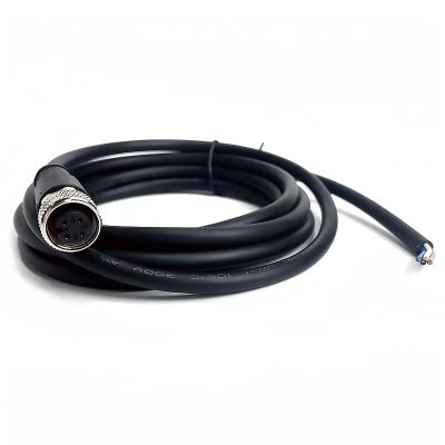 M12, 4-Pin, Female, Waterproof Sensor Connector Cable, 2M