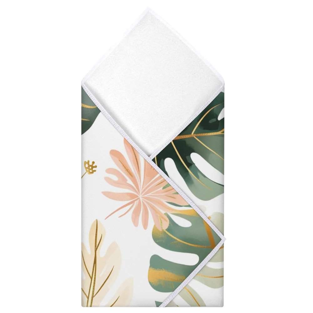 Shoblo Leaves Tropical Print Protective Wrap 21.7"x21.7" Anti-scratch Lens Camera Wrap Self Adhesive Magic Cloth Lightweight Foldable Wrapper for DSLR Camera Lens Phone