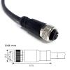 M12, 5-Pin, Female, Waterproof Sensor Connector Cable, 2M view 2