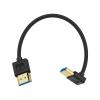 Poyiccot Ultra Thin Short HDMI Cable 1ft, 48Gbps, 8K@60Hz, Soft Flexible Slim Silicone Up Angle 90 Degree HDMI Cable Compatible for PS5,Monitor,PC and More view 1