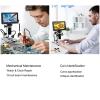 Lab Microscope Accessories 7" LCD Digital Microscope 130X Maginfication 1080P Metal Stand Video Camera(DM9) view 2