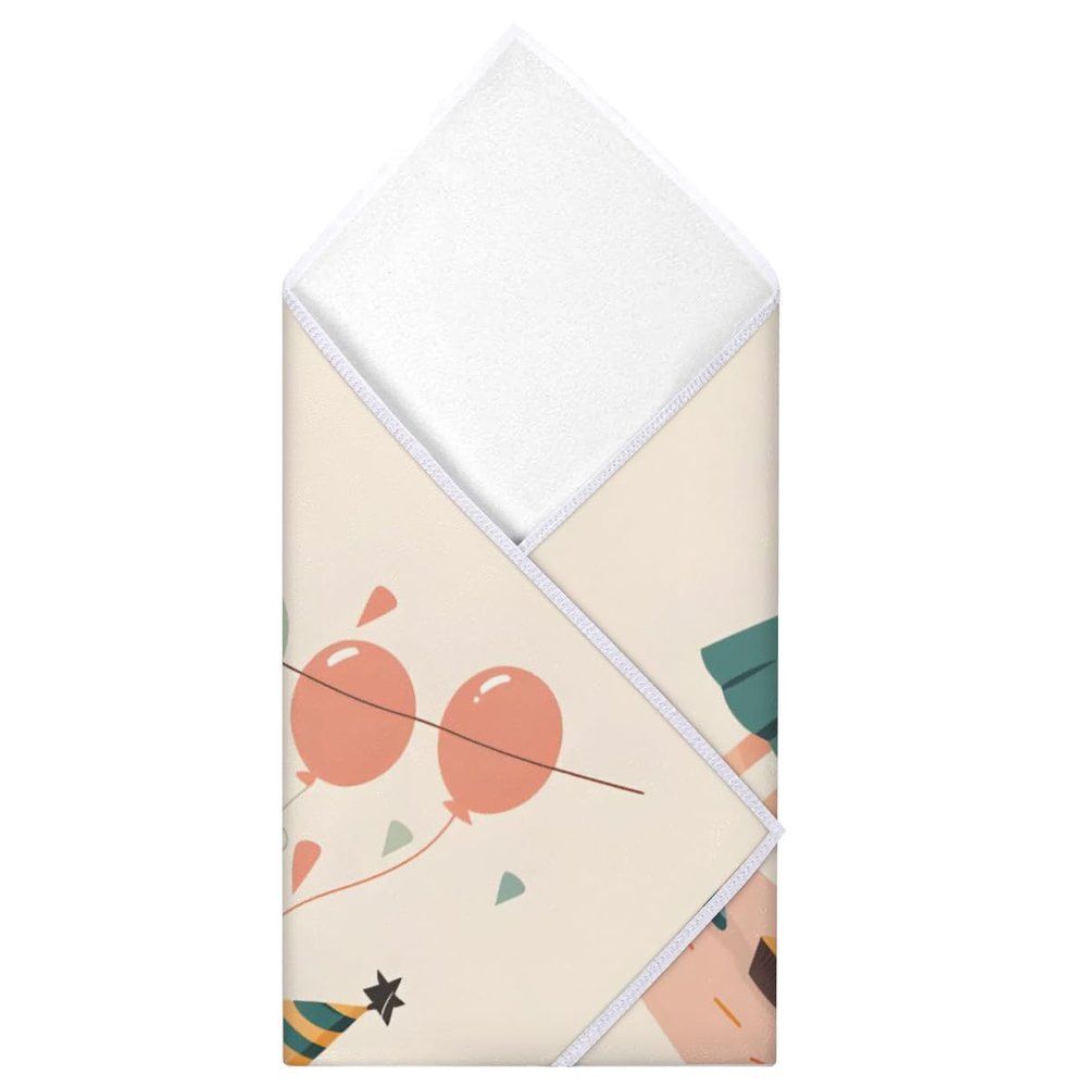 Shoblo Celebrate Birthday Happy Protective Wrap 21.7"x21.7" Anti-scratch Lens Camera Wrap Self Adhesive Magic Cloth Lightweight Foldable Wrapper for DSLR Camera Lens Phone