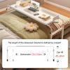 YHKJLYH Mobile Cross Bed Side Table Cross-Bed Stretchable Lazy Computer Desk Rolling Laptop Table Height Adjustable Stretchable Multi-Functional Standing Workstation(Color:Black) view 2