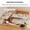 YHKJLYH Mobile Cross Bed Side Table Cross-Bed Stretchable Lazy Computer Desk Rolling Laptop Table Height Adjustable Stretchable Multi-Functional Standing Workstation(Color:Black) view 4