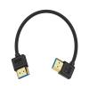 Poyiccot 8K Short HDMI to HDMI Cable 1ft, Ultra Thin Slim Flexible Silicone 90 Degree Right Angle HDMI 2.1 Cable 48Gbps 8K@60Hz Compatible for Roku TV/HDTV/PS5/PC/Monitor view 1