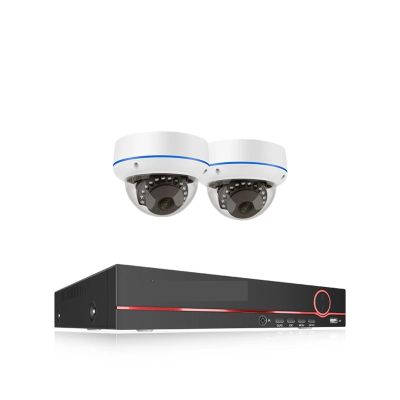 QDVOPHZA H.265 8CH 4MP 5MP POE Camera System Human Detect Audio Record Vandalproof Indoor Dome Camera Security Surveillance Kit(2T,4MP 8CH NVR 2 Camera)