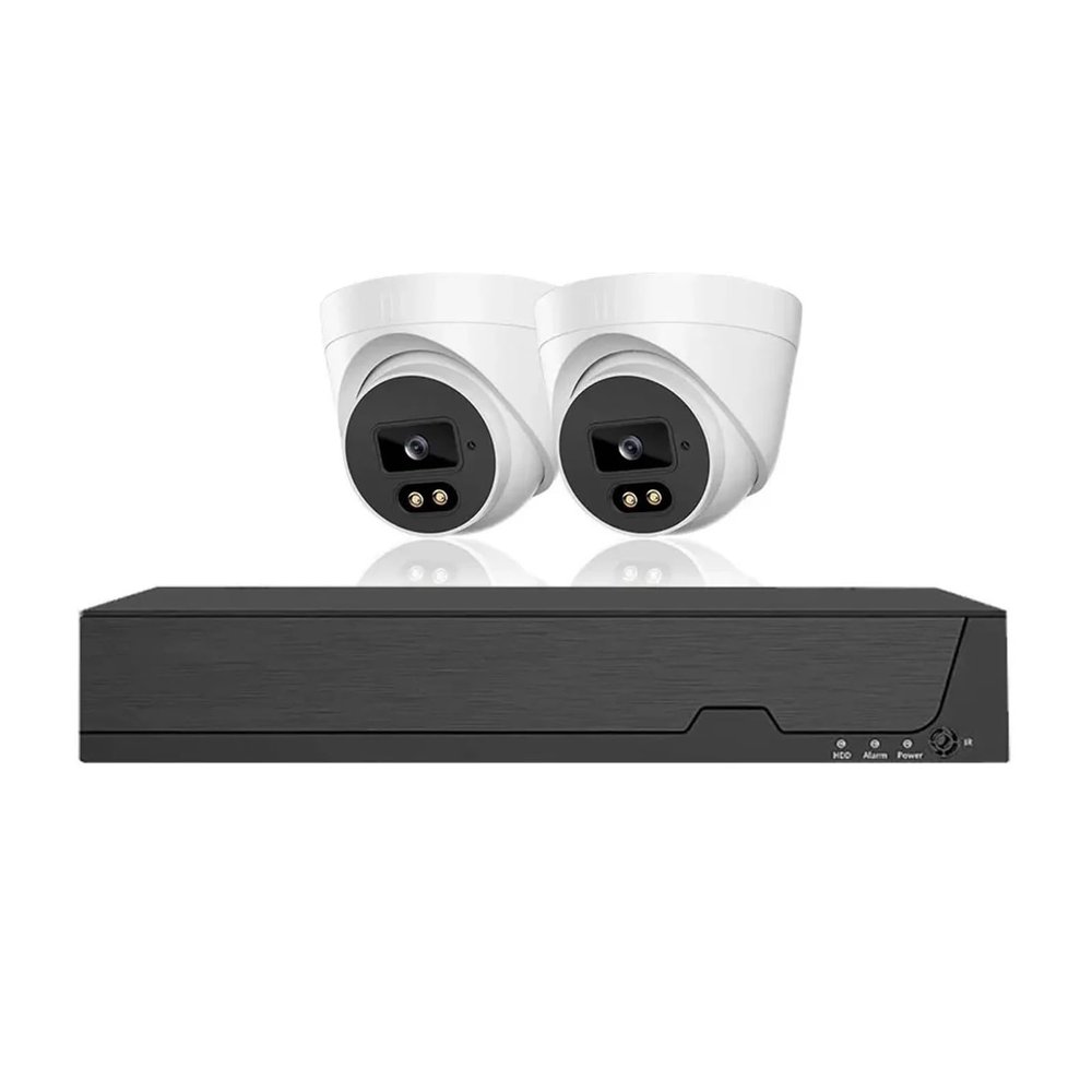 4K 8MP HD Tuya Smart Life POE NVR CCTV System 8CH Audio Record Kit Oudoor Night Vision IP Security Camera Video Surveillance Kit(3T(),2XCAM with 8CH NVR_E/U)