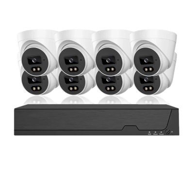 4K 8MP HD Tuya Smart Life POE NVR CCTV System 8CH Audio Record Kit Oudoor Night Vision IP Security Camera Video Surveillance Kit(None,8XCAM with 8CH NVR_U/S)