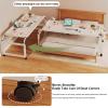 YHKJLYH Bedtable Adjustable Overbed Table Computer Laptop Workstation - Rolling Bed Table with Wheels | Height & Length Adjustable | Convenient Storage | Ideal for Working & Leisure view 3