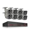 8CH 5MP HD POE CCTV Security Camera System Home Video Surveillance Kit Face Detection Outdoor IP Camera Set(None,8CH 8 Bullet Camera) view 1