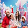 20x10ft Candy House Castle Backdrop Pink Lollipop Blue Sky Candy Pathway Marshmallow Fantasy Background Birthday Baby Shower Party Supplies Decor Kids Girl Portrait Photography Photo Studio Props view 3