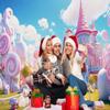 20x10ft Candy House Castle Backdrop Pink Lollipop Blue Sky Candy Pathway Marshmallow Fantasy Background Birthday Baby Shower Party Supplies Decor Kids Girl Portrait Photography Photo Studio Props view 4