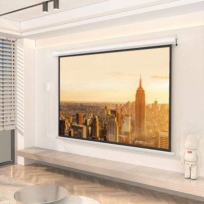 60 72 Projector Screen for Home School Cinema Theater Outdoor Indoor Public Display, Wall & Ceiling Mounted HD Projection Movie Screen, Adjustable(60"-4:3)
