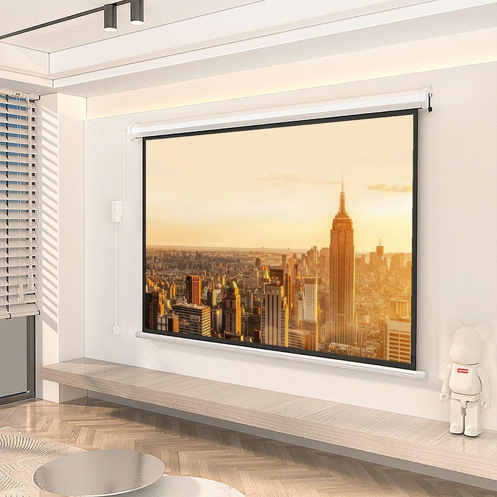 60 72 Projector Screen for Home School Cinema Theater Outdoor Indoor Public Display, Wall & Ceiling Mounted HD Projection Movie Screen, Adjustable(60"-4:3)