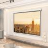 60 72 Projector Screen for Home School Cinema Theater Outdoor Indoor Public Display, Wall & Ceiling Mounted HD Projection Movie Screen, Adjustable(60"-4:3) view 1