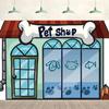 20x10ft Pet Shop Backdrop Cartoon Storefront Bone Dog Cat Fish Animal Puppy Store Photography Background Birthday Pet Party Supplies Kids Pets Portrait Wall Decoration Photo Studio Props view 1