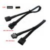 ACGTUY Motherboard RGB SYNC Adapter Cable 5V 3Pin 12V 4Pin JST SM Cable Black Sleeved Compatible with The RGB Strip Light(30cm,5V 3P SM M) view 3