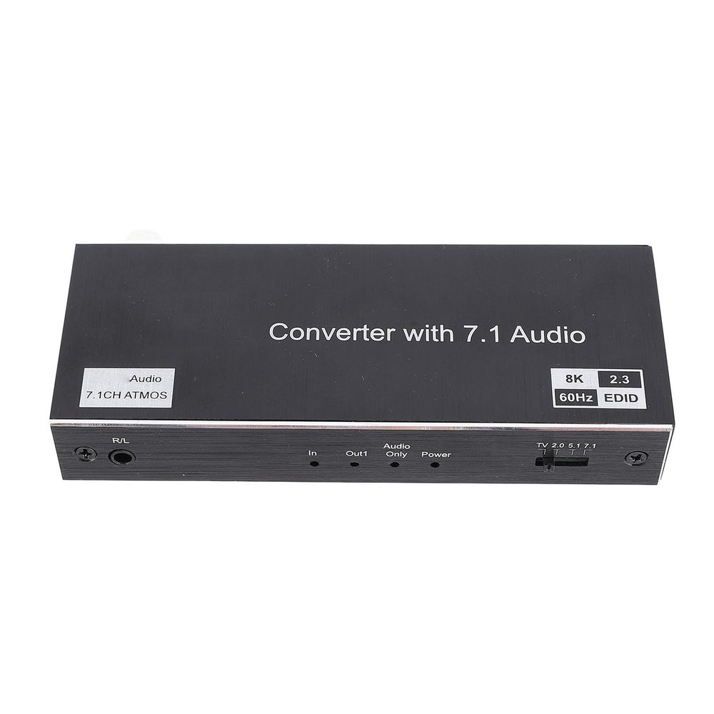 8K 60Hz 1x2 HDMI Splitter, 8K 60Hz 4K 120Hz 3D HD Display Interface Splitter, 40Gbps HDMI Splitter 1 in 2 Out for HDTV STB DVD Projector PC Game Machine (US)