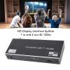8K 60Hz 1x2 HDMI Splitter, 8K 60Hz 4K 120Hz 3D HD Display Interface Splitter, 40Gbps HDMI Splitter 1 in 2 Out for HDTV STB DVD Projector PC Game Machine (US) view 3