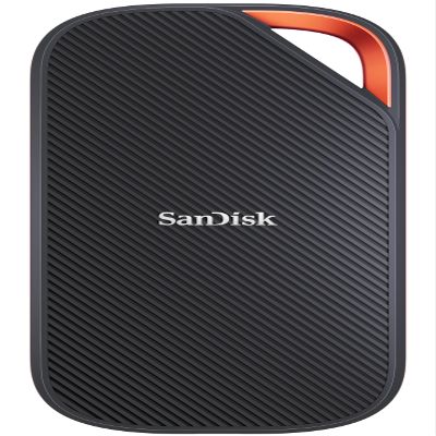 4TB SANDISK Extreme PRO Portable SSD with USB4, Up to 3800 MB/s Read and 3700MB/s Write, USB-C, USB 3.2, Backwards Compatible, IP65 Water and Dust Resistance - SDSSDE82-4T00-G25