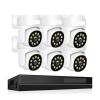 QDVOPHZA 4K Surveillance System 8MP 4MP Two Way Audio Colorful Nightvision PTZ POE AI 8CH P2P NVR Video Surveillance Kit(None,8CH 4MP with 6 Cam) view 1