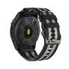 22 26MM Nylon Woven Strap For Garmin Tactix7pro Fenix 8 E 7X 7 Pro 6X 6 5X 5Plus Quick Fit Wristband(Black Gray,22mm) view 1