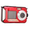 Double Screens Full HD 2.7K 48MP 10ft Underwater Digital Camera 16X Digital Zoom Front Rear Double Screens Digital Camera (Red) view 1