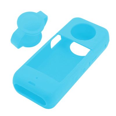aqxreight Silicone Camera Protective Case Flexible Elastic Falling Panoramic Camera Sleeve Cover for ONE X3 Black with Workman and Sp Feel Oil Finish This Protective Silicone Camera (Blue)