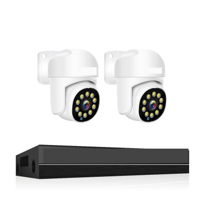 4K Surveillance System 8MP 4MP Two Way Audio Colorful Nightvision PTZ POE AI 8CH P2P NVR Video Surveillance Kit(1T,8CH 8MP with 2 Cam)