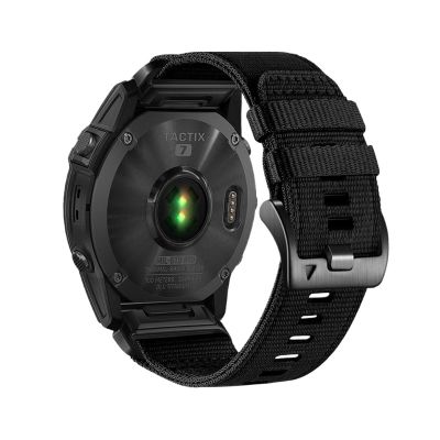 22 26MM Nylon Woven Strap For Garmin Tactix7pro Fenix 8 E 7X 7 Pro 6X 6 5X 5Plus Quick Fit Wristband(Black,26mm(Fenix 8 51mm))