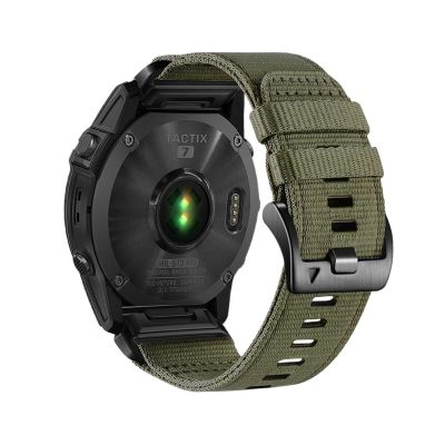 22 26MM Nylon Woven Strap For Garmin Tactix7pro Fenix 8 E 7X 7 Pro 6X 6 5X 5Plus Quick Fit Wristband(Olive Green,22mm(Fenix E 47mm))
