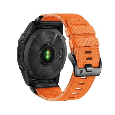22 26MM Nylon Woven Strap For Garmin Tactix7pro Fenix 8 E 7X 7 Pro 6X 6 5X 5Plus Quick Fit Wristband(Orange,22mm(Epix Gen 2))