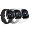 3 PACK Sport Band Compatible with Fitbit Sense 2 / Versa 4, Classic Soft Straps for Fitbit Sense / Versa 3 Smart Watch (Small,White/Gray/Black) view 1