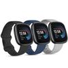 3 PACK Sport Band Compatible with Fitbit Sense 2 / Versa 4, Classic Soft Straps for Fitbit Sense / Versa Smart Watch (Large,Black/Navy Blue/Gray) view 1