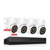 QDVOPHZA 4K Surveillance System 8MP 4MP Two Way Audio Colorful Nightvision PTZ POE AI 8CH P2P NVR Video Surveillance Kit(None,8CH 8MP with 4 Cam) view 2