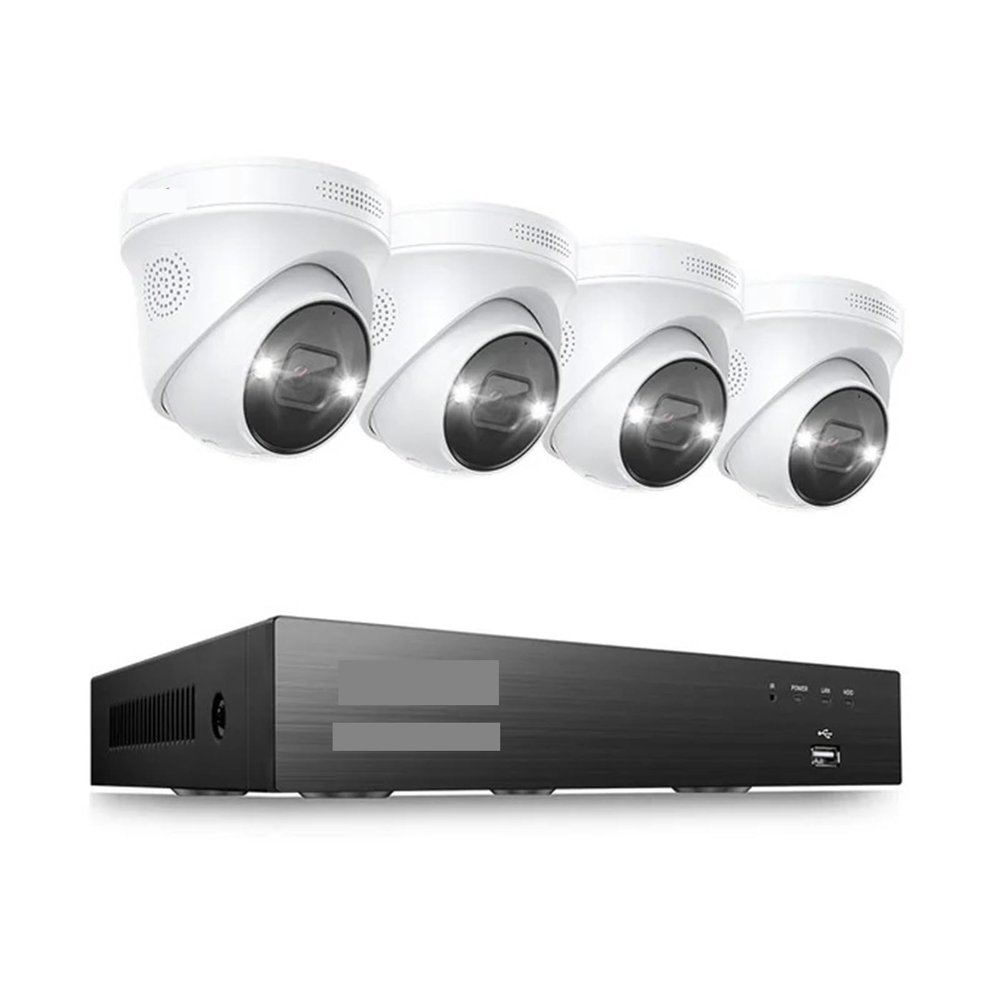 QDVOPHZA 8CH Expand 16CH 4K PoE Security IP Cameras CCTV System 8MP 5MP Person Vehicle Detection Outdoor Video Surveillance Cams Kit(None,4K NVR 4pcs 8MP Cams)